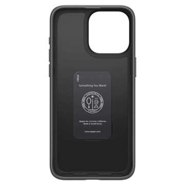 Hülle für iPhone 15 Pro Spigen Tin Fit Case, schützende Rückseite für das Telefon Schwarz