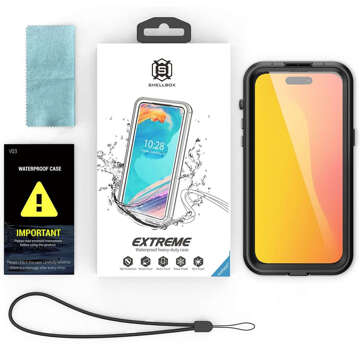 Hülle für iPhone 15 wasserdicht Mag Safe Case gepanzertes wasserdichtes Gehäuse schwarz und grau