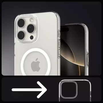 Hülle für iPhone 16 Pro Max Spigen Liquid Crystal Mag Magsafe Schutzhülle klar