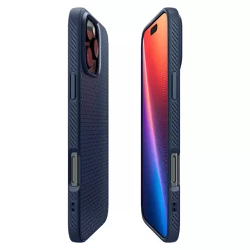 Hülle für iPhone 16 Pro Max Spigen Liquid Crystal Schutzhülle Marineblau