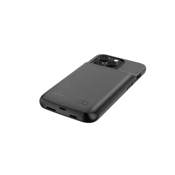 Hülle mit PowerCase 4800mAh Powerbank für Apple iPhone 14/14 Pro Schwarz