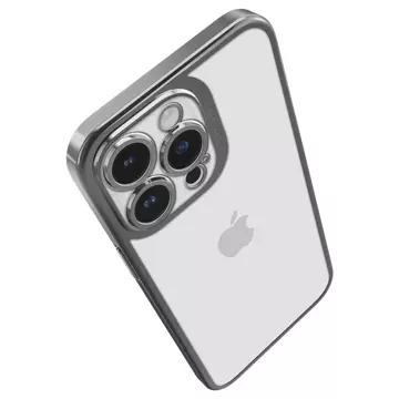 Hülle mit Spigen Optik Crystal für Apple iPhone 14 Pro Chrome Grey