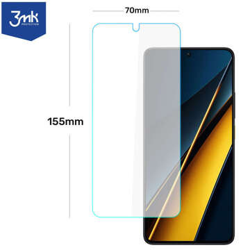 Hybrid-Bildschirmglas für Xiaomi Poco X6 Pro 5G 3mk Flexible Glass Lite FG FlexibleGlass rissfrei