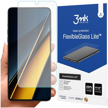 Hybrid-Bildschirmglas für Xiaomi Poco X6 Pro 5G 3mk Flexible Glass Lite FG FlexibleGlass rissfrei