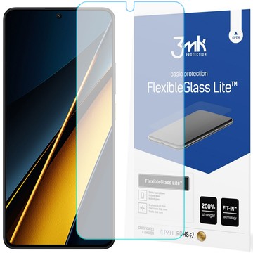 Hybrid-Bildschirmglas für Xiaomi Poco X6 Pro 5G 3mk Flexible Glass Lite FG FlexibleGlass rissfrei