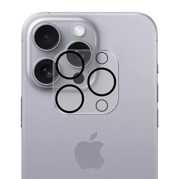 Hybrid-Kameraglas für Apple iPhone 16 Pro / 16 Pro Max Objektivschutz 3mk Lens Pro Full Cover Gepanzerter Kameraschutz