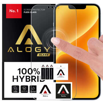 Hybridglas für Apple iPhone 14 Vollbild Alogy Flexi Full Glass 9H Schutzglas Bruchsicher