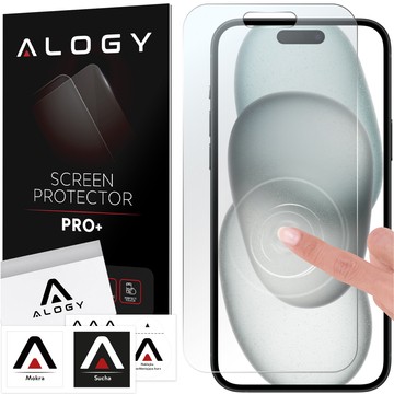 Hybridglas für Apple iPhone 15 Plus für den Bildschirm Alogy Flexi Glass 9H flach für den Bildschirm