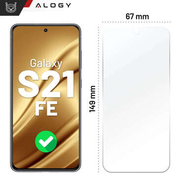 Hybridglas für Samsung Galaxy S21 FE Displayschutz Alogy Flexi Glass 9H Case Friendly Flachbildschirmschutz