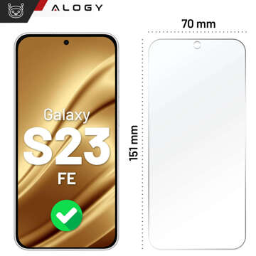 Hybridglas für Samsung Galaxy S23 FE Displayschutz Alogy Flexi Glass 9H Case Friendly Flachbildschirmschutz