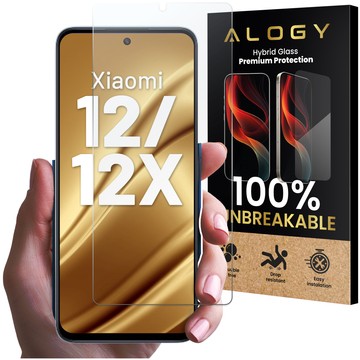 Hybridglas für Xiaomi 12/12X Displayschutzfolie Alogy Flexi Glass 9H Hüllenfreundliche Flachbildschirmabdeckung