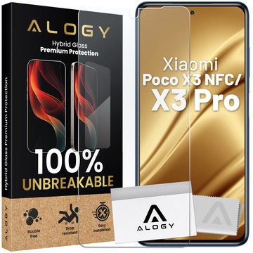 Hybridglas für Xiaomi Poco X3 NFC / X3 Pro Display Alogy Flexi Glass 9H Hüllenfreundlicher flacher Displayschutz