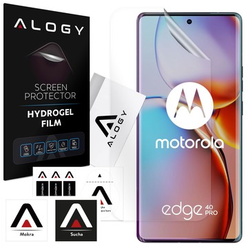 Hydrogelfolie für Motorola Edge 40 Pro, schützender Telefonbildschirm, Alogy Hydrogelfolie