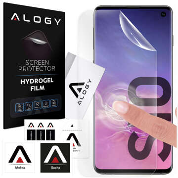 Hydrogelfolie für Samsung Galaxy S10, schützendes Telefondisplay, Alogy Hydrogelfolie