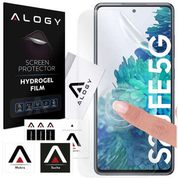 Hydrogelfolie für Samsung Galaxy S20 FE, schützender Telefonbildschirm, Alogy Hydrogelfolie