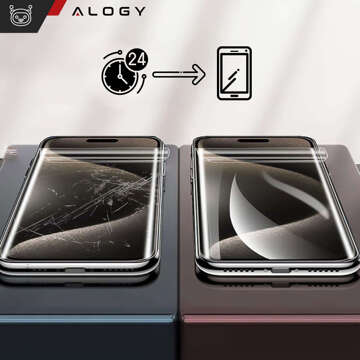 Hydrogelfolie für Samsung Galaxy S24 Plus, schützender Telefonbildschirm, Alogy Hydrogelfolie