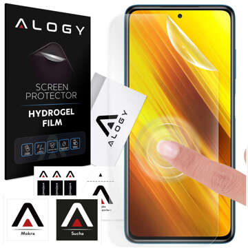 Hydrogelfolie für Xiaomi Poco X3 NFC / X3 PRO / Redmi Note 9S / Redmi Note 9 Pro Handy-Displayschutz Alogy Hydrogelfolie