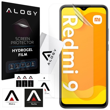 Hydrogelfolie für Xiaomi Redmi 9, schützender Handy-Displayschutz Alogy Hydrogelfolie