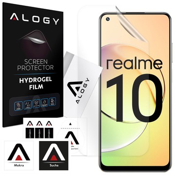 Hydrogelfolie für den Displayschutz des Realme 10-Telefons Alogy Hydrogelfolie