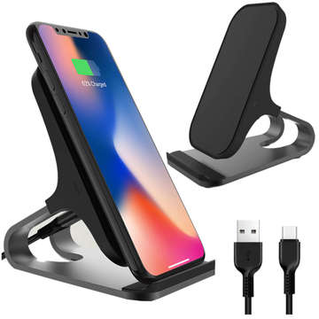 Induktiver Ladeständer QI15W-S1 Wireless Charger 15W Schwarz