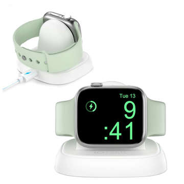 Induktives Ladegerät für Apple Watch Qi Wireless Charger Stand White