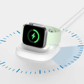 Induktives Ladegerät für Apple Watch Qi Wireless Charger Stand White