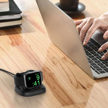 Induktives Ladegerät für Apple Watch Qi Wireless Charger für Smartwatch Black