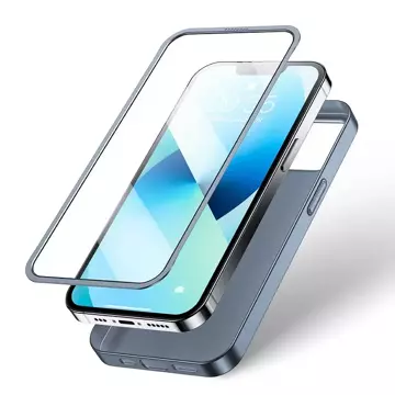 Joyroom 360 Full Case Cover für iPhone 13 Back &amp; Front Cover Tempered Glass Grey (JR-BP927 tarnish)