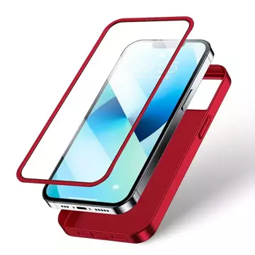 Joyroom 360 Full Case Cover für iPhone 13 Back &amp; Front Cover Tempered Glass Red (JR-BP927 red)