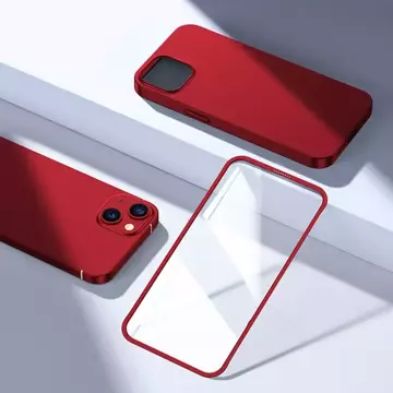 Joyroom 360 Full Case Cover für iPhone 13 Back &amp; Front Cover Tempered Glass Red (JR-BP927 red)