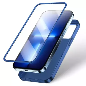 Joyroom 360 Full Case Cover für iPhone 13 Pro Back &amp; Front Cover Tempered Glass Blue (JR-BP935 blue)