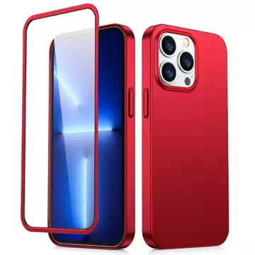 Joyroom 360 Full Case Cover für iPhone 13 Pro Max Back &amp; Front Cover Tempered Glass Red (JR-BP928 red)