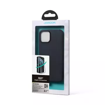 Joyroom 360 Full Case Cover für iPhone 13 Pro Rückseite und Vorderseite gehärtetes Glas schwarz (JR-BP935 schwarz)