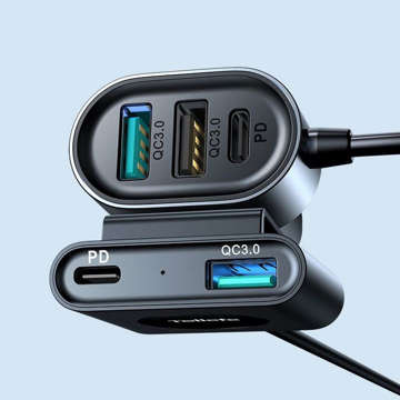 Joyroom JR-CL05 Autoladegerät 3x USB 2x USB-C 1,5m 72W Schwarz