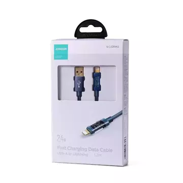 Joyroom USB-Kabel - Lightning zum Aufladen / Datenübertragung 2.4A 20W 1.2m blau (S-UL012A12)