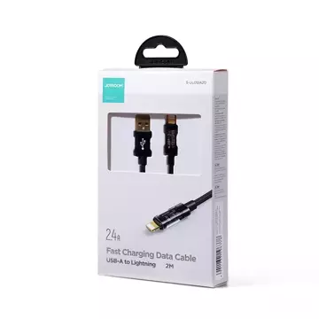 Joyroom USB Kabel - Lightning zum Laden / Datenübertragung 2,4A 20W 2m schwarz (S-UL012A20)