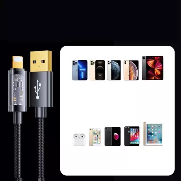 Joyroom USB Kabel - Lightning zum Laden / Datenübertragung 2,4A 20W 2m schwarz (S-UL012A20)