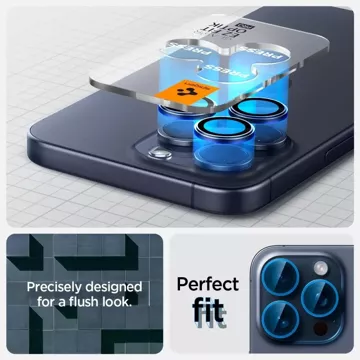 KAMERAABDECKUNG SPIGEN OPTIK.TR „EZ FIT“ KAMERASCHUTZ 2ER-PACK IPHONE 14 PRO / PRO MAX / 15 PRO / PRO MAX BLAU TITAN