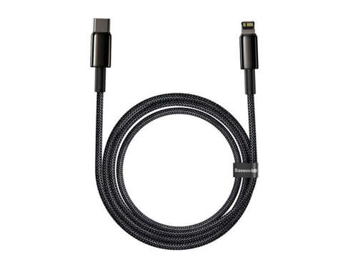Kabel 1m Baseus przewód USB-C Typ C auf Lightning PD 20W Schwarz
