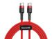 Kabel 2m Baseus Cafule 2x USB-C QC 3A PD rot