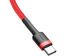 Kabel 2m Baseus Cafule 2x USB-C QC 3A PD rot