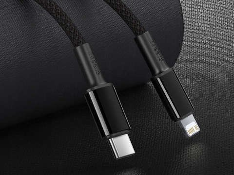 Kabel 2m Baseus Density przewód USB-C Typ C auf Lightning PD 20W 5A Schwarz