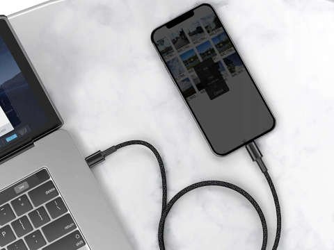 Kabel 2m Baseus Density przewód USB-C Typ C auf Lightning PD 20W 5A Schwarz