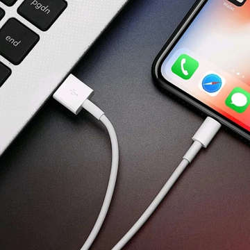 Kabel 2m Lightning auf USB-A USB für Apple iPhone, iPad, iPod BOX Weiß