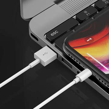 Kabel 2m Lightning auf USB-A USB für Apple iPhone, iPad, iPod BOX Weiß