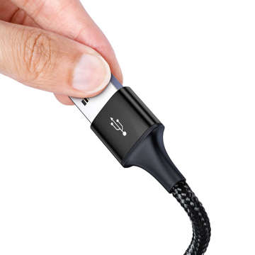 Kabel Baseus Rapid 3w1 USB für microUSB Lightning iPhone USB-C Type C 3.5A Czarny