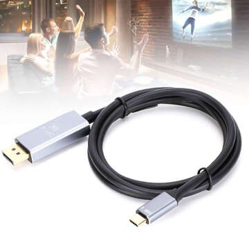 Kabel DisplayPort Display Port USB-C Typ-C C DP 1.4 Video Audio 60Hz 8K 4K 1,8M