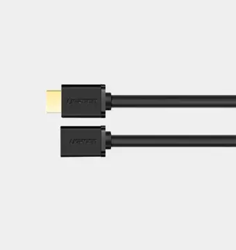 Kabel UGREEN Verlängerungskabel HDMI (weiblich) - HDMI (männlich) 19-polig 1,4 V 4K 60 Hz 30 AWG 2 m schwarz (10142)