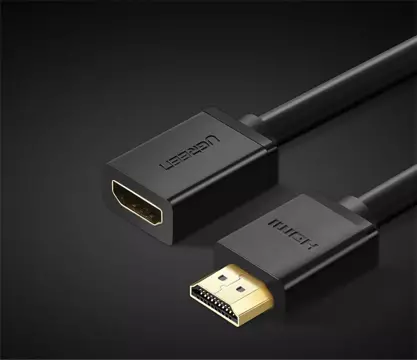 Kabel UGREEN Verlängerungskabel HDMI (weiblich) - HDMI (männlich) 19-polig 1,4 V 4K 60 Hz 30 AWG 2 m schwarz (10142)