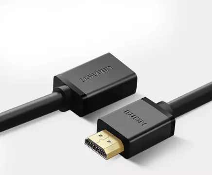 Kabel UGREEN Verlängerungskabel HDMI (weiblich) - HDMI (männlich) 19-polig 1,4 V 4K 60 Hz 30 AWG 2 m schwarz (10142)